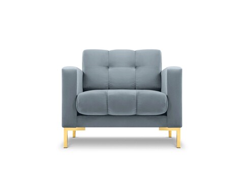 Fotoliu, Mamaia, Micadoni Home, GL, 87x92x75 cm, catifea, albastru deschis