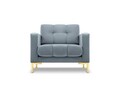 Fotoliu, Mamaia, Micadoni Home, GL, 87x92x75 cm, catifea, albastru deschis