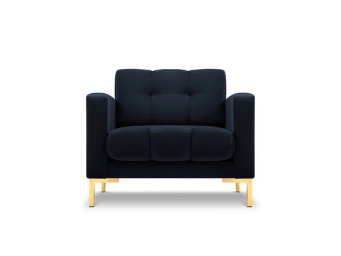 Fotoliu, Mamaia, Micadoni Home, GL, 87x92x75 cm, catifea, albastru inchis