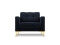 Fotoliu, Mamaia, Micadoni Home, GL, 87x92x75 cm, catifea, albastru inchis