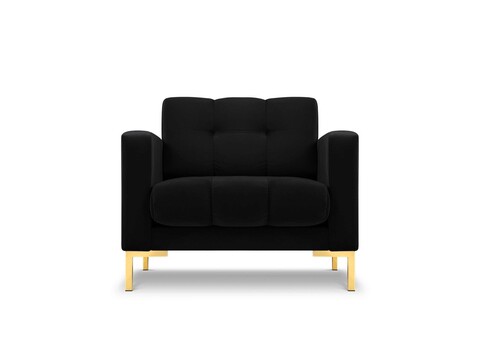 Fotoliu, Mamaia, Micadoni Home, GL, 87x92x75 cm, catifea, negru