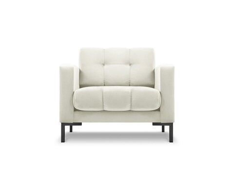 Fotoliu, Mamaia, Micadoni Home, BL, 87x92x75 cm, catifea, bej deschis