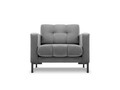 Fotoliu, Mamaia, Micadoni Home, BL, 87x92x75 cm, catifea, gri deschis