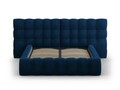 Pat tapitat cu tablie dubla si lada depozitare, Mamaia, Micadoni Home, BL, 160x200 cm, catifea, albastru regal