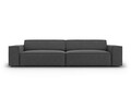 Canapea 4 locuri, Jodie, Micadoni Home, BL, 244x102x70 cm, catifea, gri