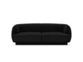 Canapea 2 locuri, Miley, Micadoni Home, BL, 184x85x74 cm, catifea, negru