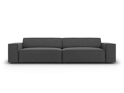 Canapea 3 locuri, Jodie, Micadoni Home, BL, 204x102x70 cm, catifea, gri