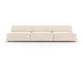 Canapea 3 locuri, Jodie, Micadoni Home, BL, 240x102x70 cm, catifea, bej deschis