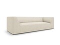 Canapea 3 locuri, Ruby, Micadoni Home, BL, 232x93x69 cm, velur, bej deschis