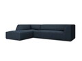 Coltar stanga 4 locuri, Ruby, Micadoni Home, BL, 273x180x69 cm, poliester, albastru navy