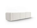 Canapea 5 locuri, Lupine, Micadoni Home, BL, 318x87x70 cm, poliester chenille, alb