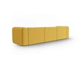 Canapea 5 locuri, Lupine, Micadoni Home, BL, 318x87x70 cm, poliester chenille, galben
