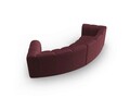 Canapea semirotunda 3 locuri, Lupine, Micadoni Home, BL, 322x135x70 cm, poliester chenille, bordo