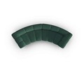 Canapea semirotunda 3 locuri, Lupine, Micadoni Home, BL, 322x135x70 cm, poliester chenille, verde