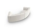 Canapea semirotunda 3 locuri, Lupine, Micadoni Home, BL, 322x135x70 cm, poliester chenille, alb