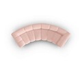 Canapea semirotunda 3 locuri, Lupine, Micadoni Home, BL, 322x135x70 cm, poliester chenille, roz