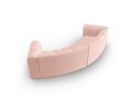 Canapea semirotunda 3 locuri, Lupine, Micadoni Home, BL, 322x135x70 cm, poliester chenille, roz