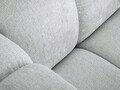 Canapea semirotunda 3 locuri, Lupine, Micadoni Home, BL, 322x135x70 cm, poliester chenille, gri deschis
