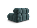 Modul canapea 1 loc fara cotiere, Bellis, Micadoni Home, BL, 94x94x70 cm, catifea, albastru petrol