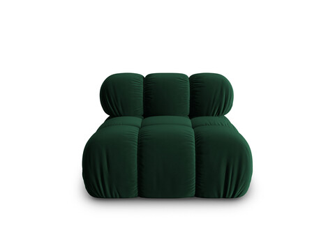 Modul canapea 1 loc fara cotiere, Bellis, Micadoni Home, BL, 94x94x70 cm, catifea, verde bottle