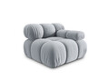Modul canapea dreapta 1 loc, Bellis, Micadoni Home, BL, 94x94x70 cm, catifea, albastru deschis