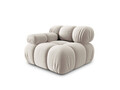 Modul canapea stanga 1 loc, Bellis, Micadoni Home, BL, 94x94x70 cm, catifea, bej deschis