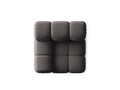 Modul canapea stanga 1 loc, Bellis, Micadoni Home, BL, 94x94x70 cm, catifea, gri inchis