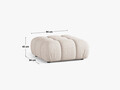 Taburet, Bellis, Micadoni Home, BL, 94x94x43 cm, catifea, caramiziu