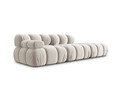 Canapea modulara dreapta 4 locuri, Bellis, Micadoni Home, BL, 282x94x70 cm, catifea, bej deschis