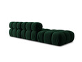 Canapea modulara 4 locuri, Bellis, Micadoni Home, BL, 282x94x70 cm, catifea, verde bottle