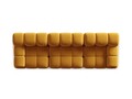 Canapea modulara 3 locuri, Bellis, Micadoni Home, BL, 282x94x63 cm, catifea, galben