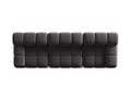 Canapea modulara 3 locuri, Bellis, Micadoni Home, BL, 282x94x63 cm, catifea, gri inchis