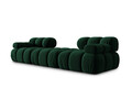 Canapea modulara 3 locuri, Bellis, Micadoni Home, BL, 188x188x70 cm, catifea, verde bottle