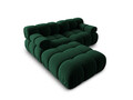 Canapea modulara 3 locuri, Bellis, Micadoni Home, BL, 188x188x70 cm, catifea, verde bottle