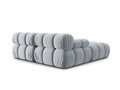 Canapea modulara 3 locuri, Bellis, Micadoni Home, BL, 188x188x70 cm, catifea, albastru deschis