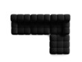 Canapea modulara 4 locuri, Bellis, Micadoni Home, BL, 282x188x70 cm, catifea, negru