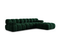 Canapea modulara 4 locuri, Bellis, Micadoni Home, BL, 282x188x70 cm, catifea, verde bottle