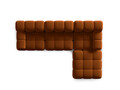 Canapea modulara 4 locuri, Bellis, Micadoni Home, BL, 282x188x70 cm, catifea, caramiziu
