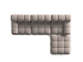 Canapea modulara 4 locuri, Bellis, Micadoni Home, BL, 282x188x70 cm, catifea, bej