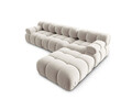Canapea modulara 4 locuri, Bellis, Micadoni Home, BL, 282x188x70 cm, catifea, bej deschis