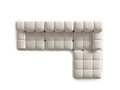 Canapea modulara 4 locuri, Bellis, Micadoni Home, BL, 282x188x70 cm, catifea, bej deschis