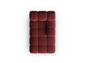Sezlong living dreapta 1 loc, Bellis, Micadoni Home, BL, 155x94x70 cm, catifea, rosu inchis