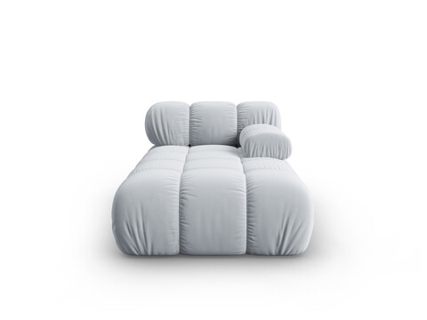 Sezlong living dreapta 1 loc, Bellis, Micadoni Home, BL, 155x94x70 cm, catifea, albastru deschis