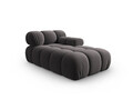 Sezlong living dreapta 1 loc, Bellis, Micadoni Home, BL, 155x94x70 cm, catifea, gri inchis