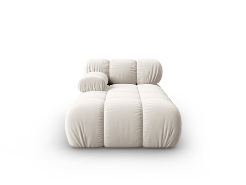 Sezlong living stanga 1 loc, Bellis, Micadoni Home, BL, 155x94x70 cm, catifea, bej deschis