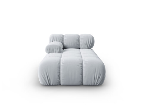 Sezlong living stanga 1 loc, Bellis, Micadoni Home, BL, 155x94x70 cm, catifea, albastru deschis