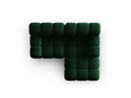 Coltar modular dreapta 3 locuri, Bellis, Micadoni Home, BL, 188x155x70 cm, catifea, verde bottle