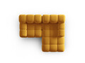 Coltar modular dreapta 3 locuri, Bellis, Micadoni Home, BL, 188x155x70 cm, catifea, galben