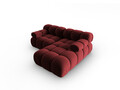 Coltar modular dreapta 3 locuri, Bellis, Micadoni Home, BL, 188x155x70 cm, catifea, rosu inchis