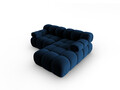 Coltar modular dreapta 3 locuri, Bellis, Micadoni Home, BL, 188x155x70 cm, catifea, albastru regal